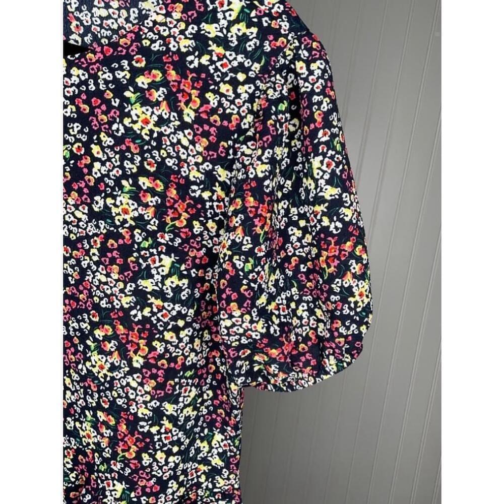 Women's Anthropologie W5 Blue Floral Puff Sleeve Blouse Size S - Picture 5 of 8